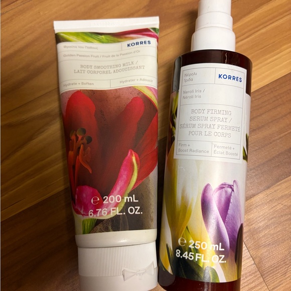 Korres Body Smoothing Milk and Firming Serum Spray - Red and White - Picture 1 of 2